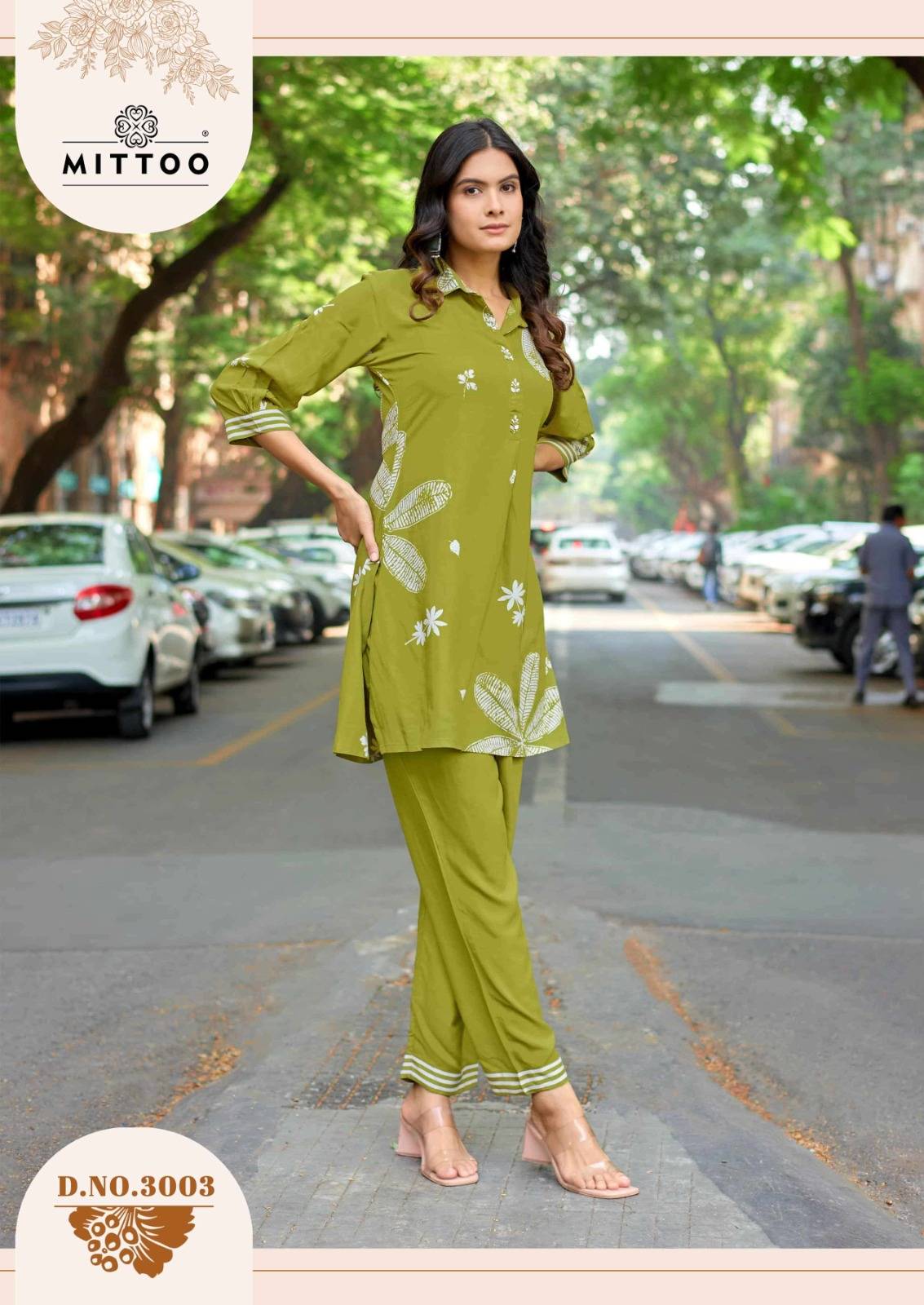 Rasika By MITTOO 3001 To 3006 Series Beautiful Festive Suits Colorful Stylish Rayon Print Co-ord sets At Wholesale Price